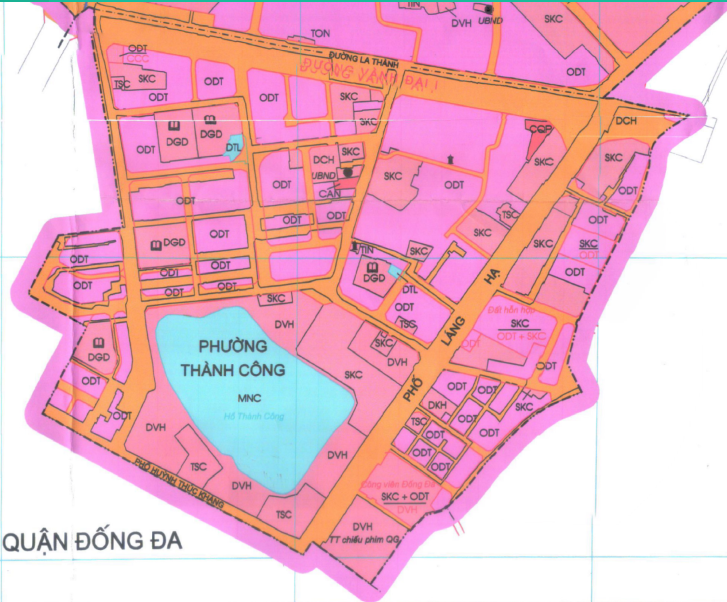Bản đồ quy hoạch sử dụng đất phường Thành Công, Đống Đa, Hà Nội - Ảnh 2. Bản đồ quy hoạch sử dụng đất phường Thành Công, Đống Đa, Hà Nội - Ảnh 2.
