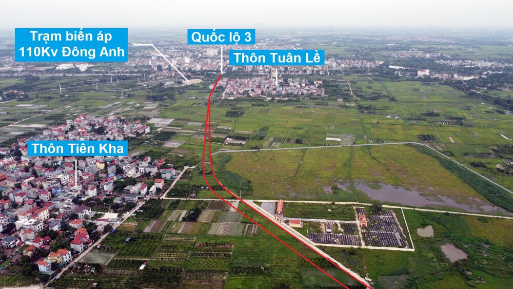 ban do quy hoach o xa tien duong dong anh ha noi ke hoach su dung dat 73670 97