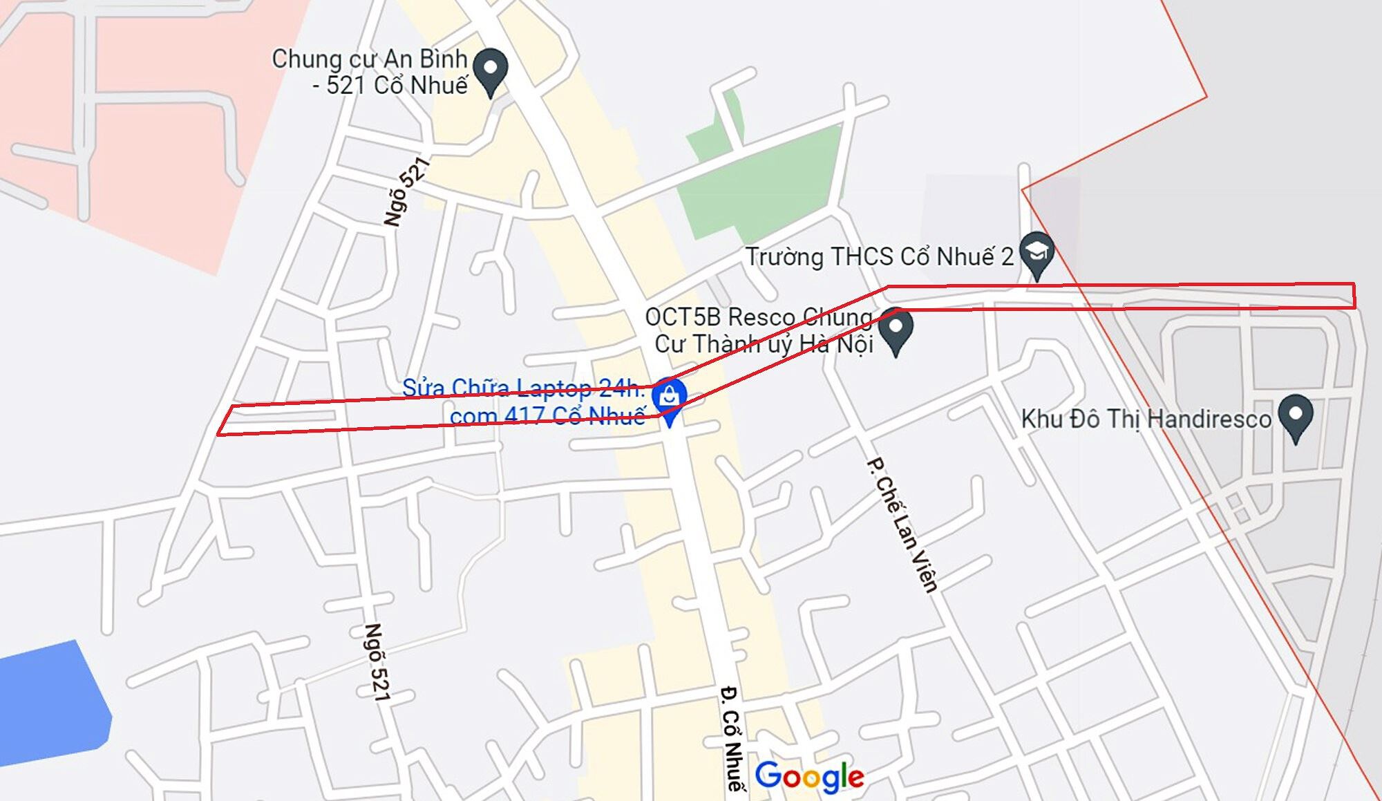 ban do quy hoach phuong co nhue 2 bac tu liem ha noi ke hoach su dung dat 61686 32