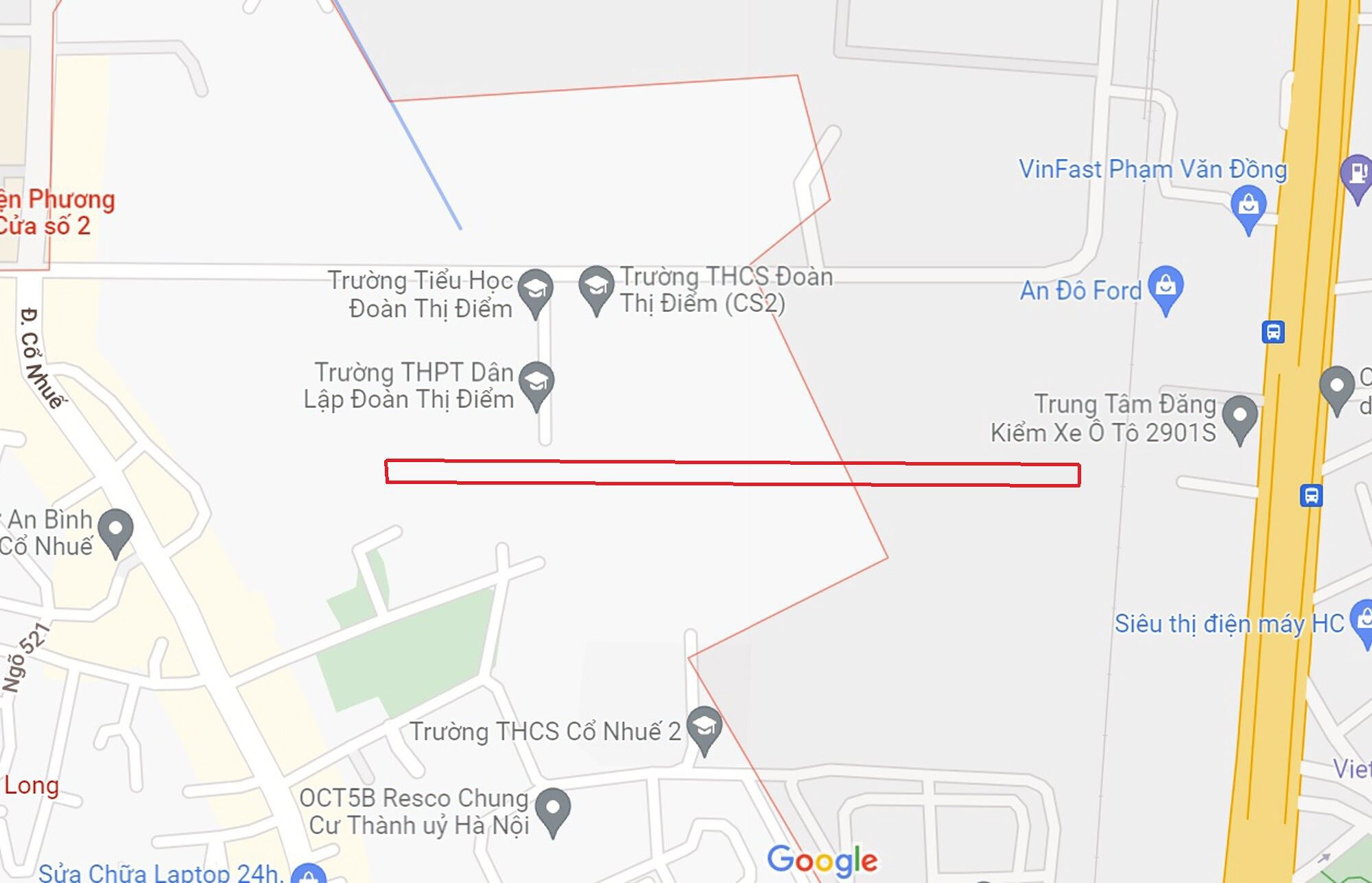 ban do quy hoach phuong co nhue 2 bac tu liem ha noi ke hoach su dung dat 61686 42
