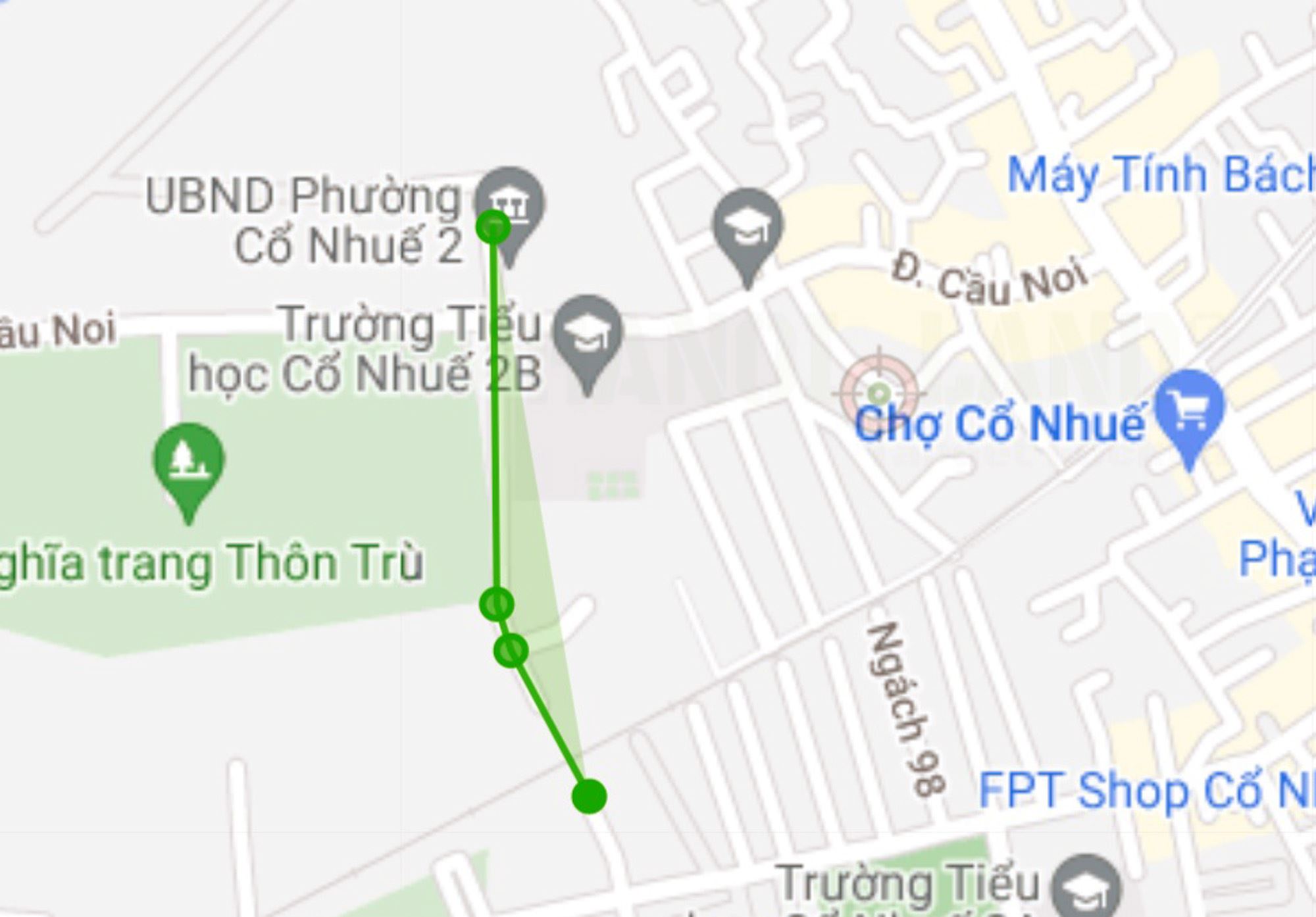 ban do quy hoach phuong co nhue 2 bac tu liem ha noi ke hoach su dung dat 61686 51