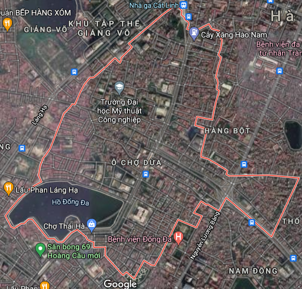 Bản đồ quy hoạch sử dụng đất phường Ô Chợ Dừa, Đống Đa, Hà Nội - Ảnh 1.