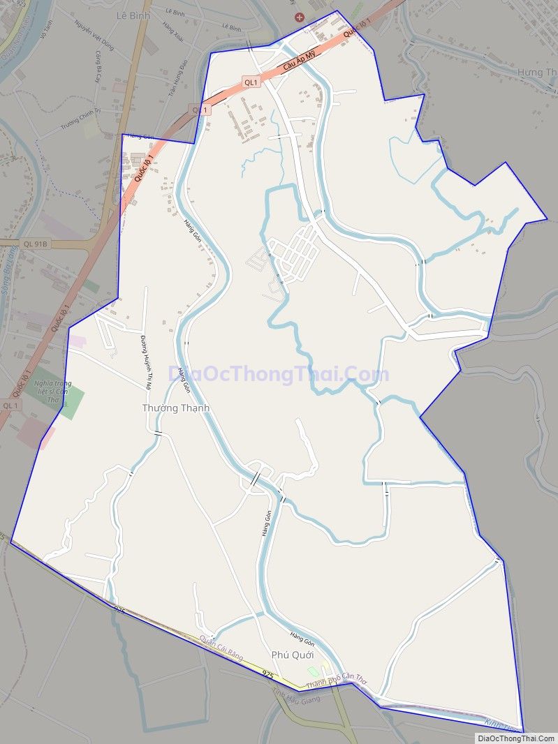 Bản đồ quy hoạch Phường Thường Thạnh, Quận Cái Răng, Cần Thơ