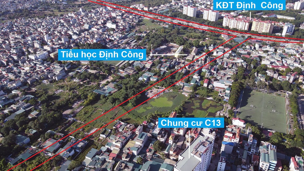 Bản đồ quy hoạch sử dụng đất phường Định Công, Hoàng Mai, Hà Nội
