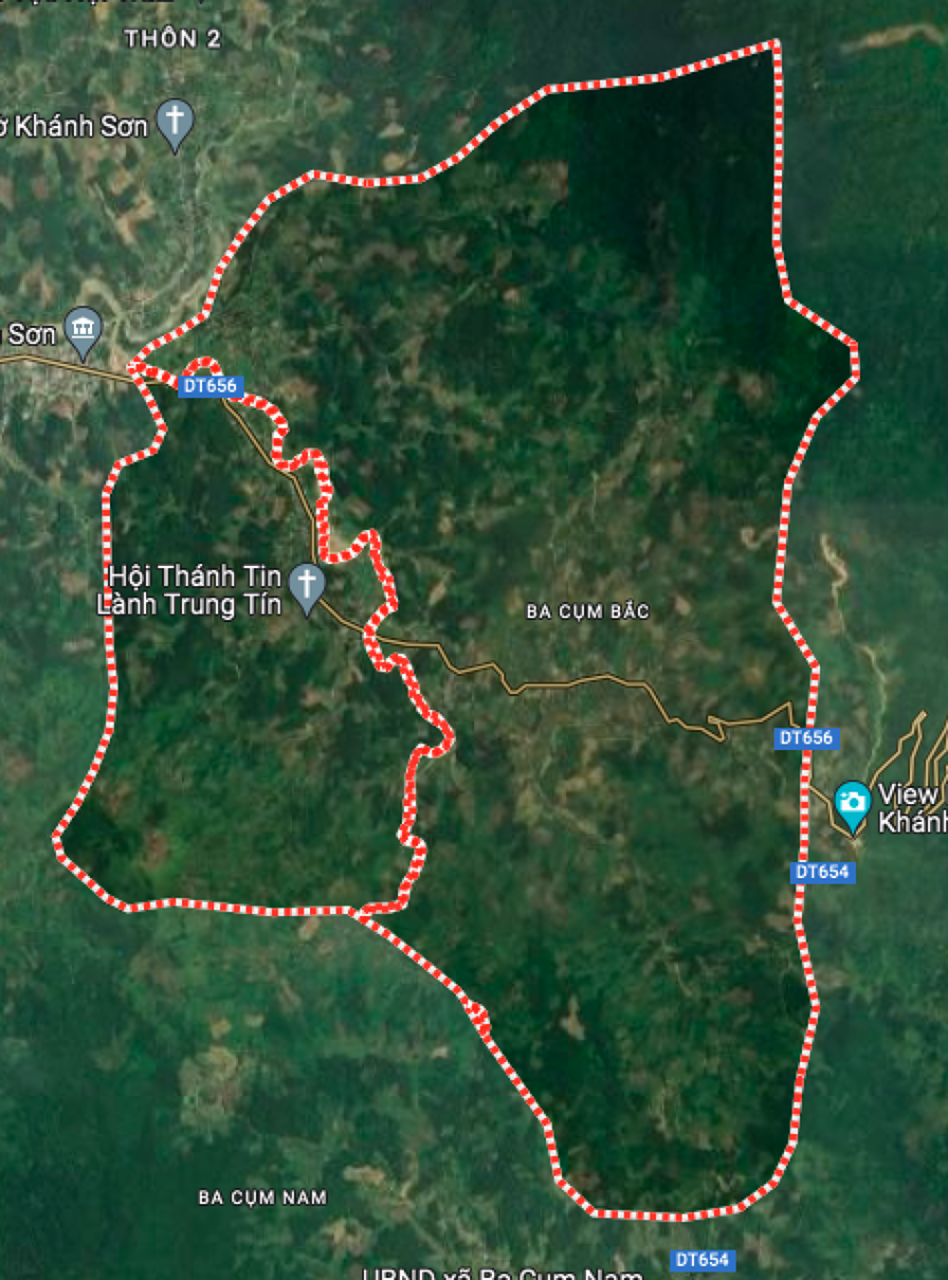 Bản đồ quy hoạch sử dụng đất xã Ba Cụm Bắc, huyện Khánh Sơn, tỉnh Khánh Hòa đến năm 2030