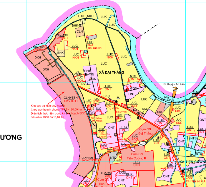 Bản đồ quy hoạch sử dụng đất xã Đại Thắng, huyện Tiên Lãng, thành phố Hải Phòng giai đoạn 2021 Bản đồ quy hoạch sử dụng đất xã Đại Thắng, huyện Tiên Lãng, thành phố Hải Phòng giai đoạn 2021