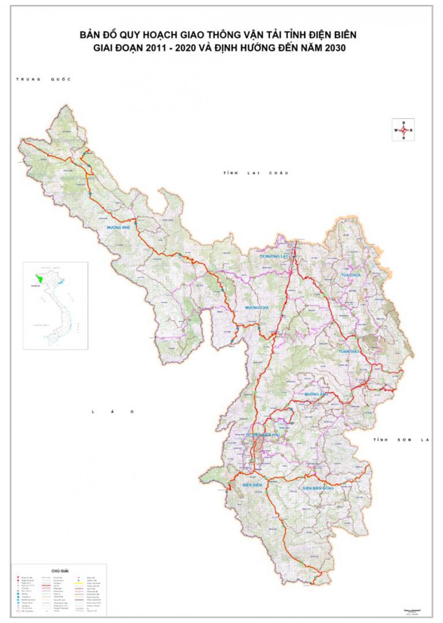 Bản đồ quy hoạch thành phố Điện Biên Phủ, Điện Biên 2024| Kế hoạch sử dụng đất 3 Bản đồ quy hoạch giao thông thành phố Điện Biên Phủ