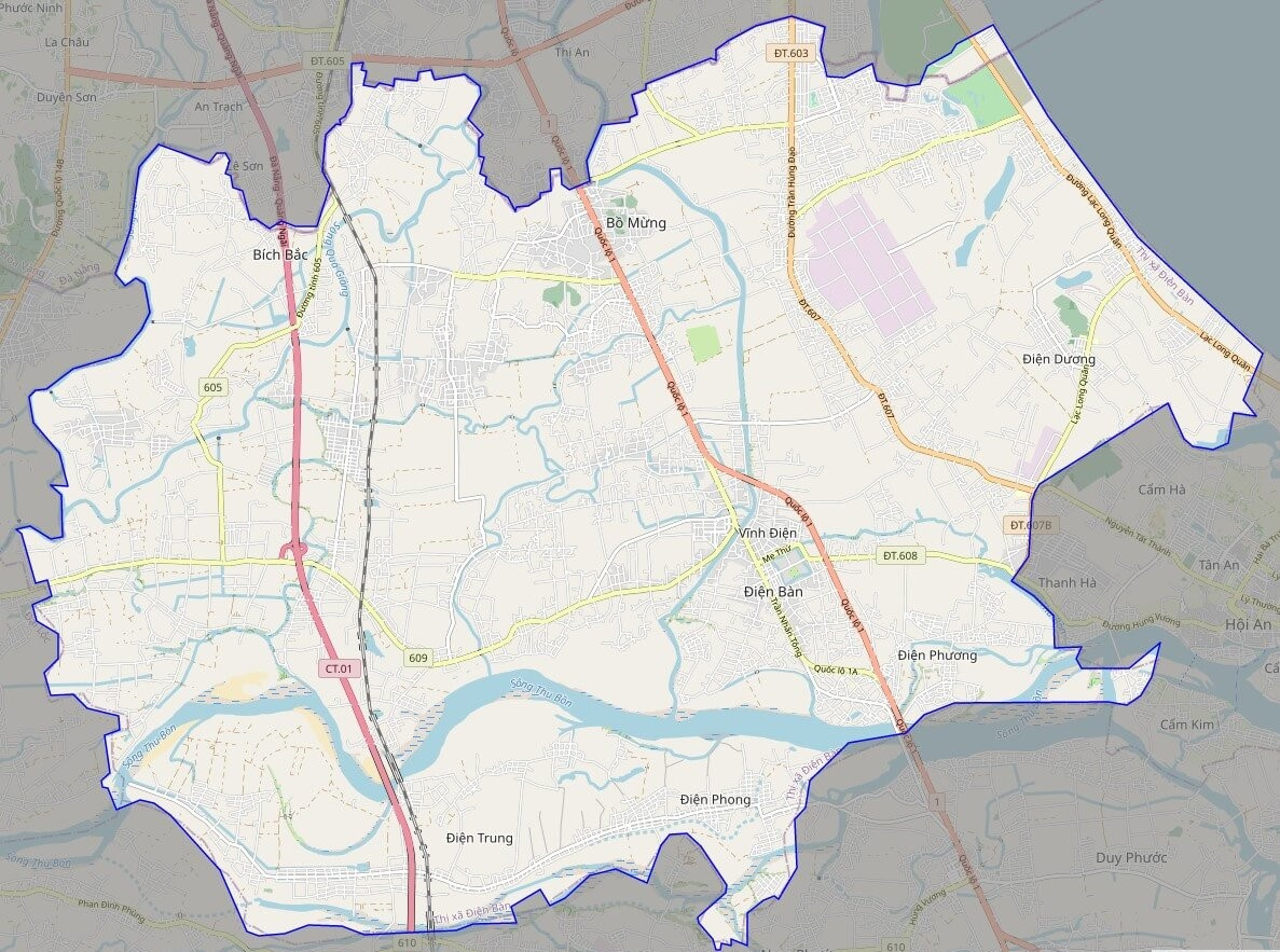 Bản đồ giao thông thị xã Điện Bàn