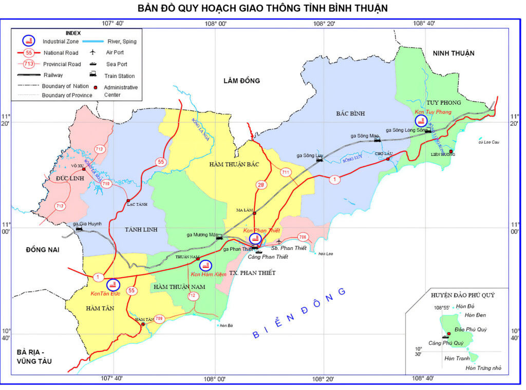 Bản đồ quy hoạch tỉnh Bình Thuận|Quy hoạch Sử dụng Đất mới nhất