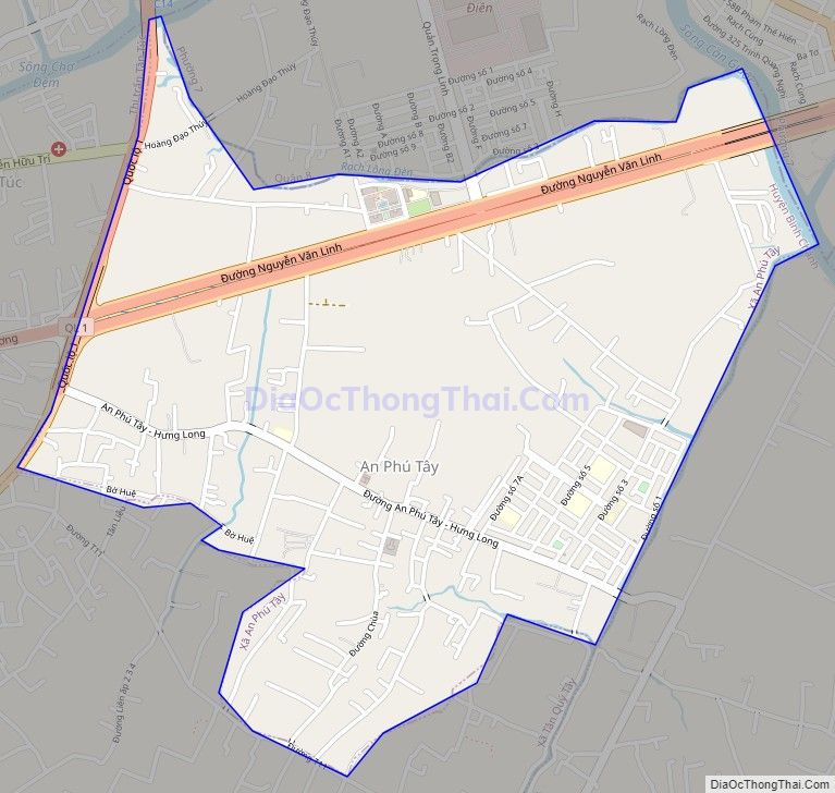 Bản đồ quy hoạch xã An Phú Tây, Bình Chánh, Hồ Chí Minh
