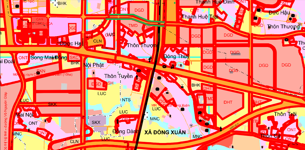 Bản đồ quy hoạch Xã Đông Xuân, Sóc Sơn, Hà Nội| Kế hoạch sử dụng đất