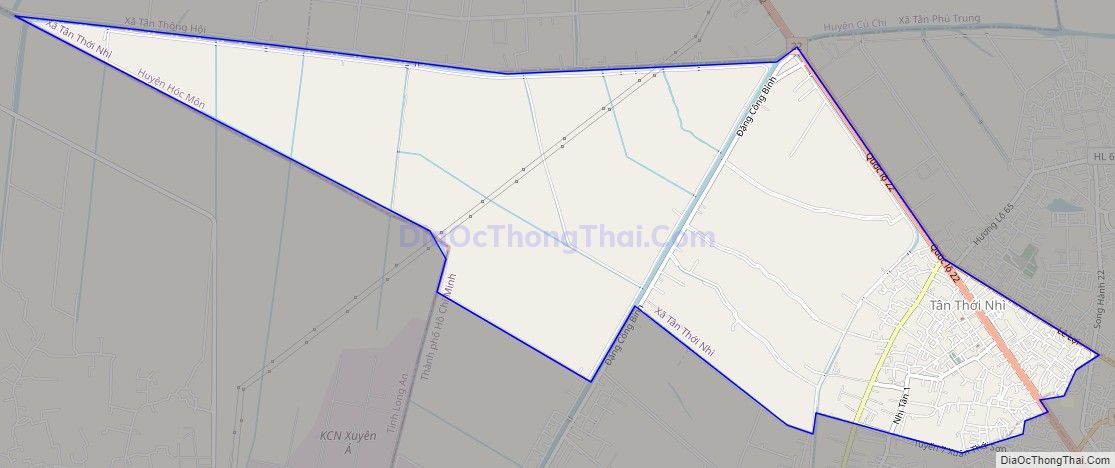 Bản đồ quy hoạch xã Tân Thới Nhì, huyện Hóc Môn, TP HCM
