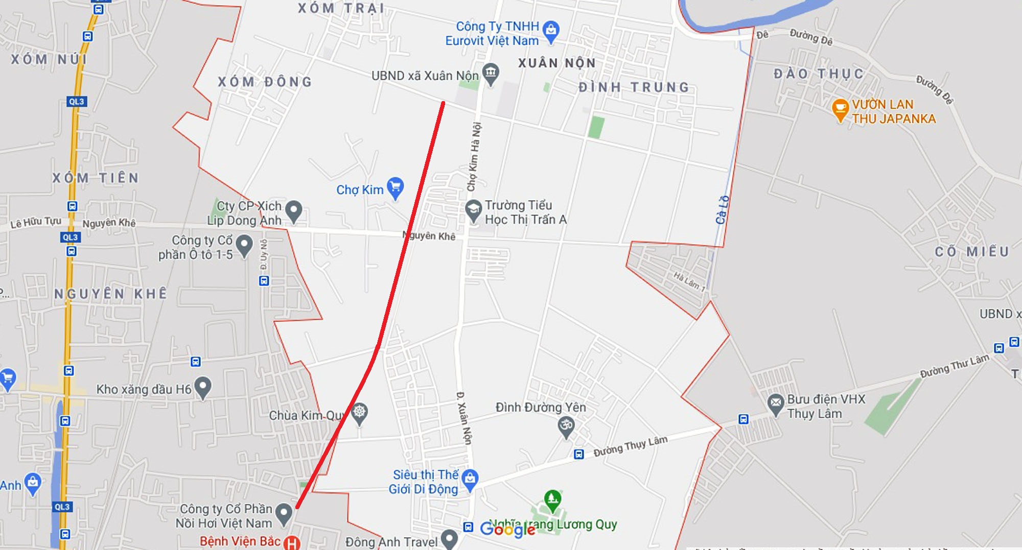 Vị trí ba đường sẽ mở theo qui hoạch ở xã Xuân Nộn, Đông Anh, Hà Nội - Ảnh 6.