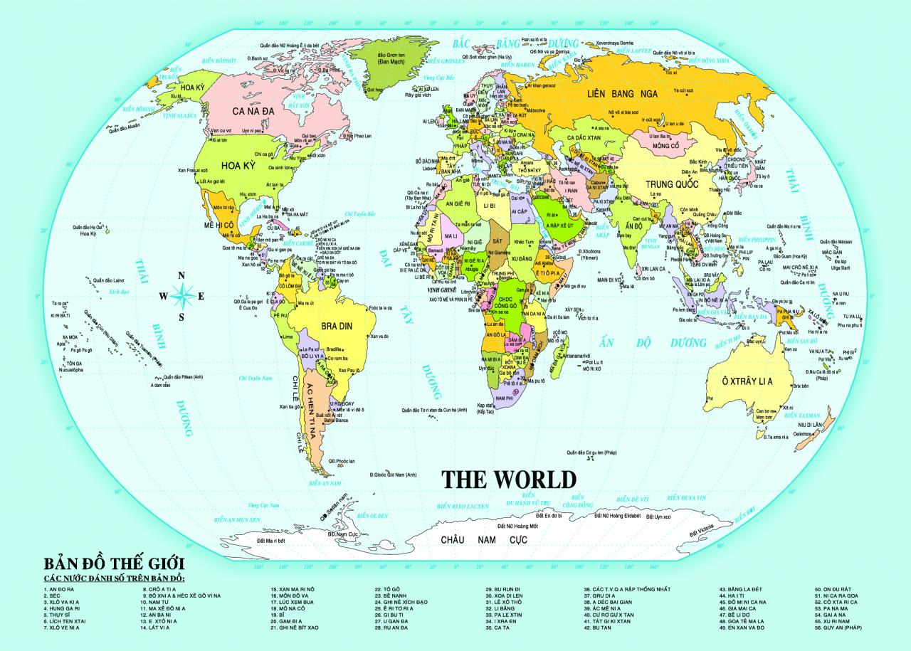 Bản đồ thế giới Đông Nam Á, click vào ảnh để xem kích thước lớn hơn