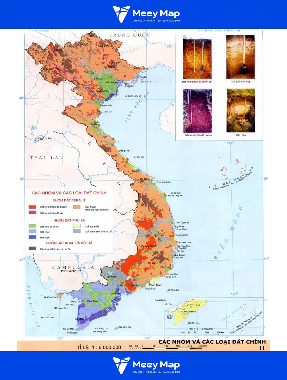 Bản đồ các nhóm đất Việt Nam