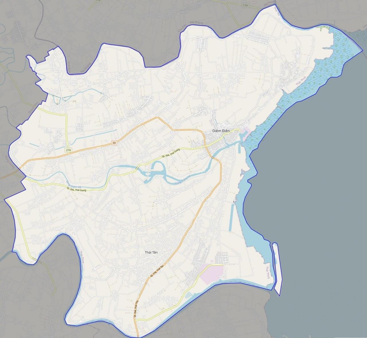 Bản đồ vệ tinh huyện Thái Thụy