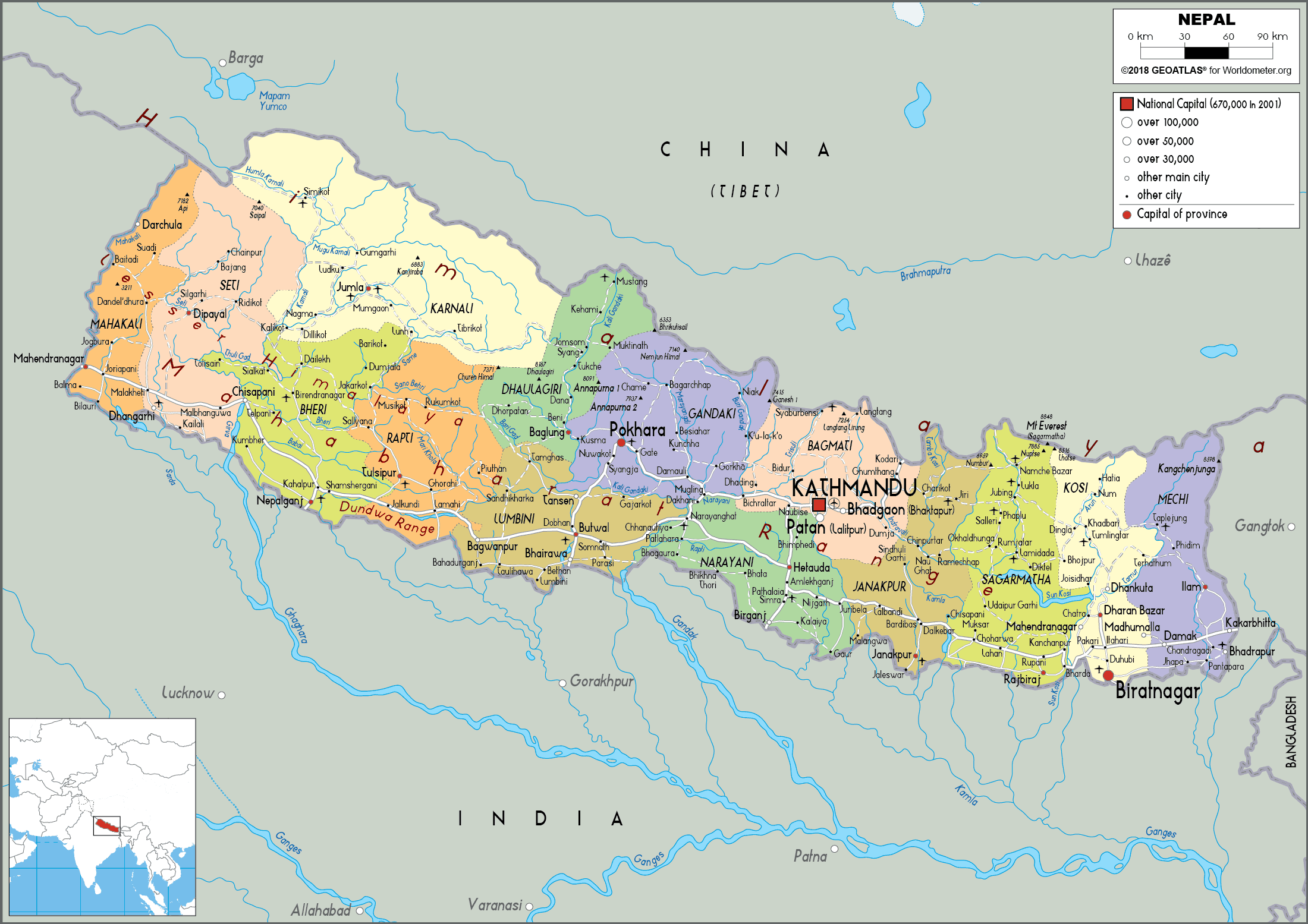 cap nhat 2024 ban do hanh chinh dat nuoc nepal nepal map phong to nam 2023 73236 14