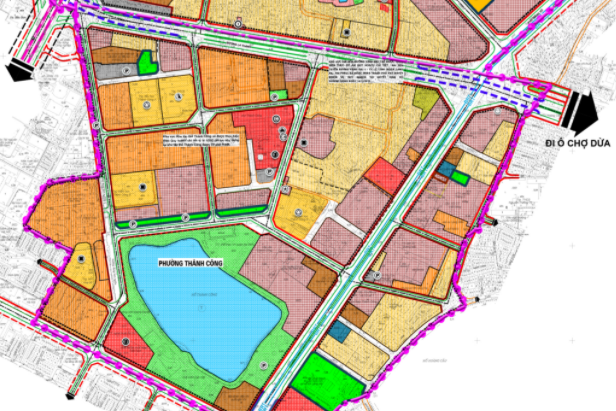 Bản đồ quy hoạch giao thông phường Thành Công, Ba Đình, Hà Nội