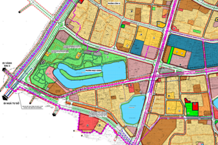 Bản đồ quy hoạch giao thông phường Ngọc Khánh, Ba Đình, Hà Nội
