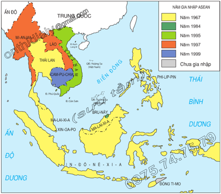Bài 17. Hiệp hội các nước Đông Nam Á (ASEAN) (Địa lý 8) – ÔN THI ĐỊA LÝ – GEOGRAPHY (0847.736168)