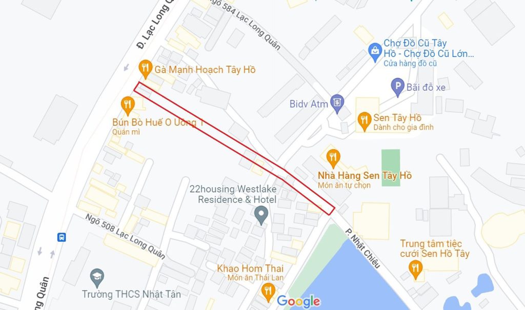 Kế hoạch sử dụng đất phường Nhật Tân, Tây Hồ, Hà Nội