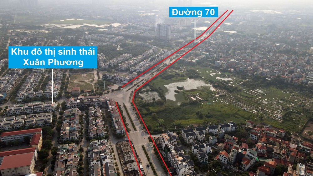 Những tuyến đường đang và sẽ mở qua khu đô thị sinh thái Xuân Phương Những tuyến đường đang và sẽ mở qua khu đô thị sinh thái Xuân Phương