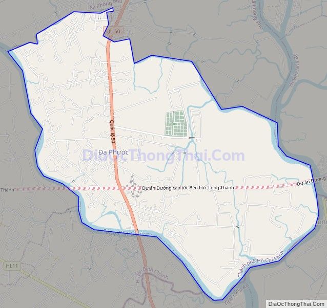 Bản đồ giao thông xã Đa Phước, huyện Bình Chánh