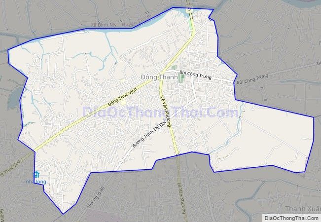 Bản đồ giao thông xã Đông Thạnh, huyện Hóc Môn