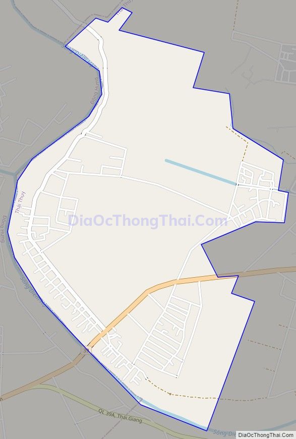 Bản đồ giao thông xã Thụy Thanh, huyện Thái Thụy