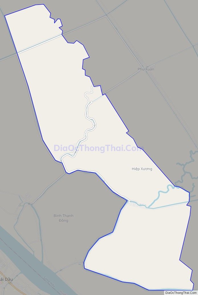 Bản đồ giao thông xã Hiệp Xương, huyện Phú Tân.