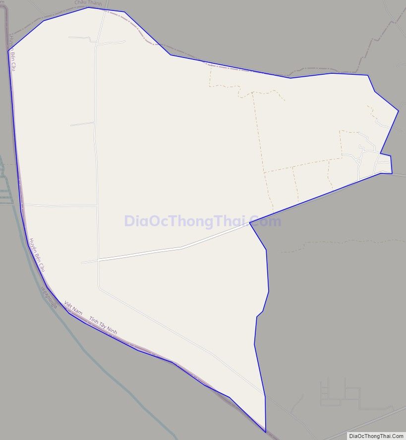 Bản đồ giao thông xã Long Phước, huyện Bến Cầu.