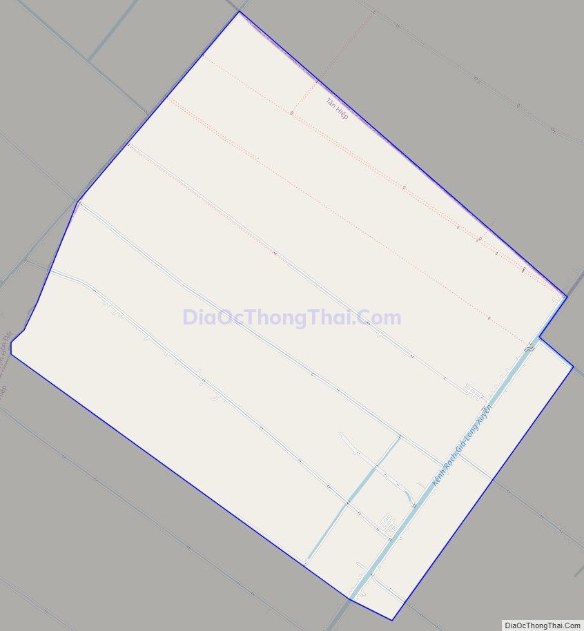 Bản đồ giao thông xã Tân Thành, huyện Tân Hiệp.