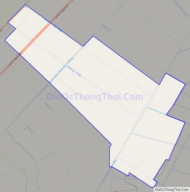 Bản đồ giao thông xã Thạnh Đông, huyện Tân Hiệp