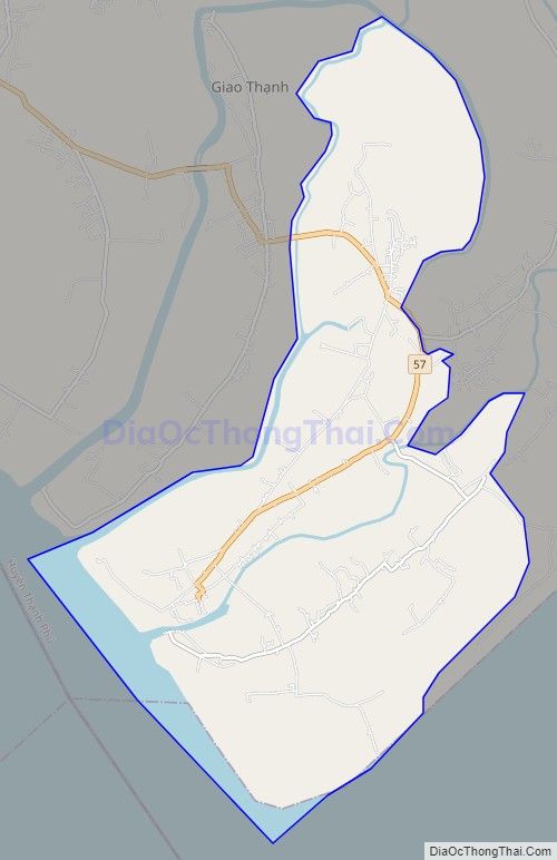 Bản đồ giao thông xã Thạnh Phong, huyện Thạnh Phú.