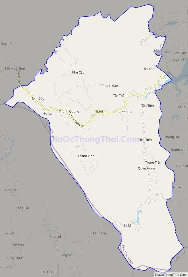 Xã Thanh Tân, huyện Như Thanh – Quy hoạch – Bản đồ – Tổng quan Bản đồ giao thông xã Thanh Tân, huyện Như Thanh.