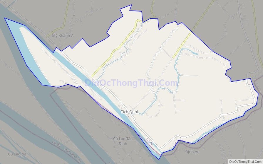 Bản đồ giao thông xã Tích Thiện, huyện Trà Ôn.