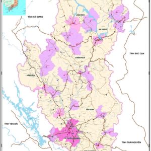 Bản đồ phương án Quy hoạch đô thị, Nông Thôn tỉnh Tuyên Quang tới năm 2030
