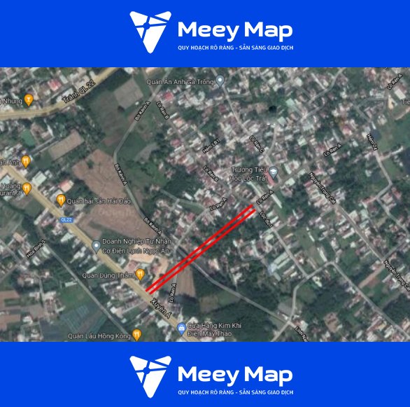 Bản đồ quy hoạch thị xã Trảng Bàng, Tây Ninh| Kế hoạch sử dụng đất 15 Duong se mo o thi xa Trang Bang the hien tren ban do Google ve tinh. Day la duong noi duong Lo Ren A voi quoc lo 22