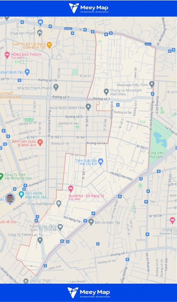 Bản đồ An Lạc A, quận Bình Tân