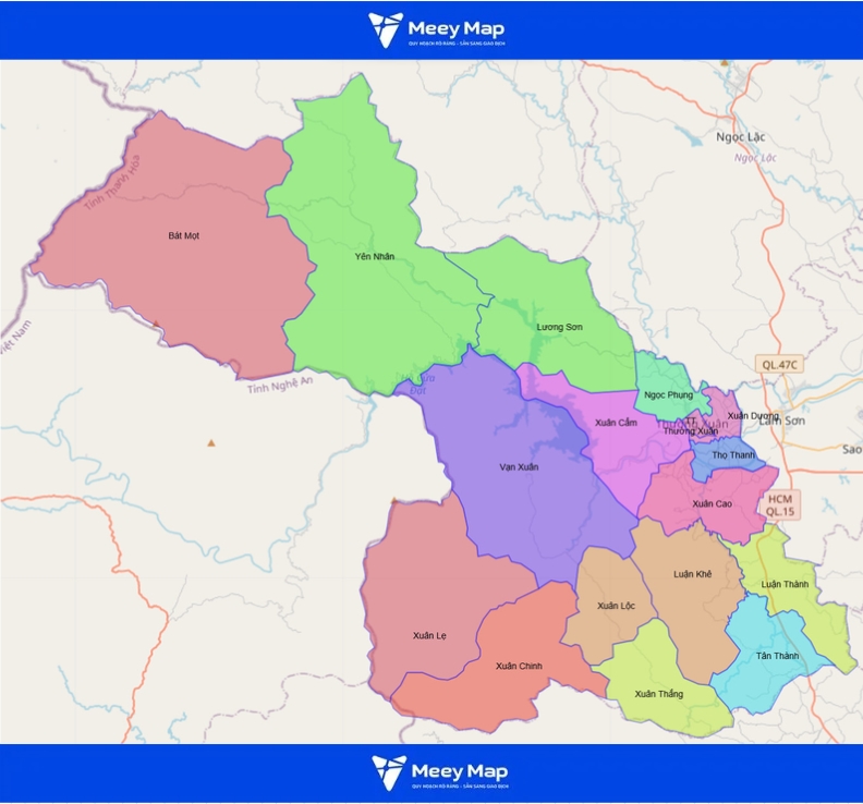 Bản đồ tỉnh Thanh Hóa|Bản đồ quy hoạch Thành phố Thanh Hóa 30 Bản đồ huyện Thường Xuân, Thanh Hóa