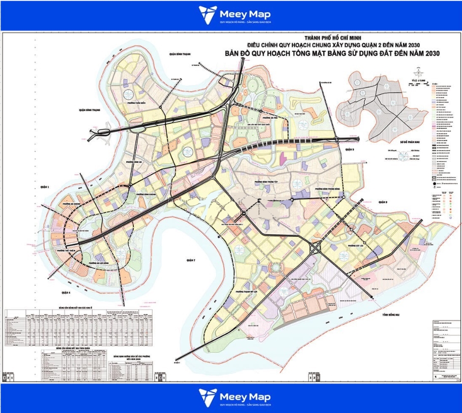 Bản Đồ Quy Hoạch TPHCM Tới 2030: Sử Dụng Đất và Phát Triển Đô Thị 6 Bản đồ quy hoạch Quận 2, tphcm 2030