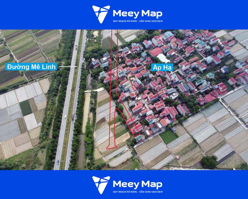 Bản đồ quy hoạch xã Mê Linh, Mê Linh, Hà Nội| Kế hoạch sử dụng đất 33 Khu đất sắp thu hồi song song với đường Mê Linh, tiếp giáp mục 4 và đi qua một số nhà dân