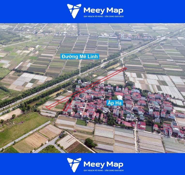 Bản đồ quy hoạch xã Mê Linh, Mê Linh, Hà Nội| Kế hoạch sử dụng đất 34 Toan canh khu dat sap thu hoi mo duong tren thuc te