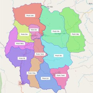 Bản đồ hành chính huyện Phước Sơn, tỉnh Quảng Nam