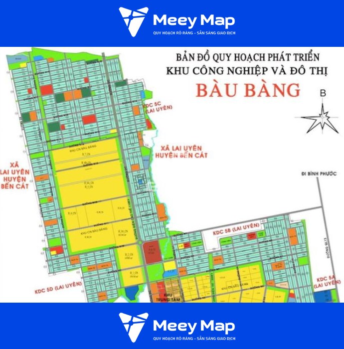 Bản đồ quy hoạch huyện Bàu Bàng, Bình Dương|Quy hoạch Sử dụng Đất mới nhất 25 Ban do quy hoach khu cong nghiep va do thi huyen Bau Bang