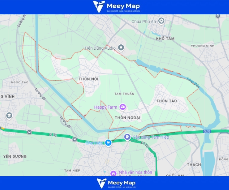 Chi tiết Bản đồ Quy hoạch Huyện Phúc Thọ Hà Nội Đến Năm 2030 25 Bản đồ xã Tam Thuấn, Huyện Phúc Thọ