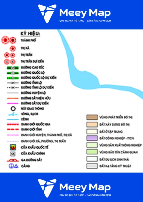 Ky hieu cac loai dat tren ban do quy hoach. Nguon So Quy hoach Kien truc tinh Long An