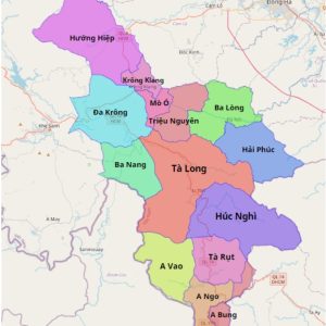 Bản đồ hành chính huyện Đa Krong, Tỉnh Quảng Trị