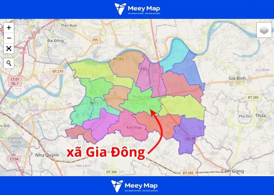 Bản đồ Huyện Thuận Thành, Bắc Ninh| Quy hoạch sử dụng đất 13 Bản đồ phường Gia Đông