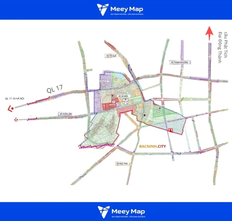 Bản đồ Huyện Thuận Thành, Bắc Ninh| Quy hoạch sử dụng đất 14 Bản đồ phường Hà Mãn